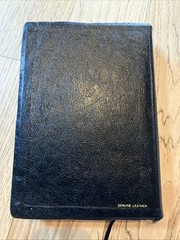 Nelson Open Bible Expanded Ed NKJV Black Genuine Leather 1985 466 Large Print!