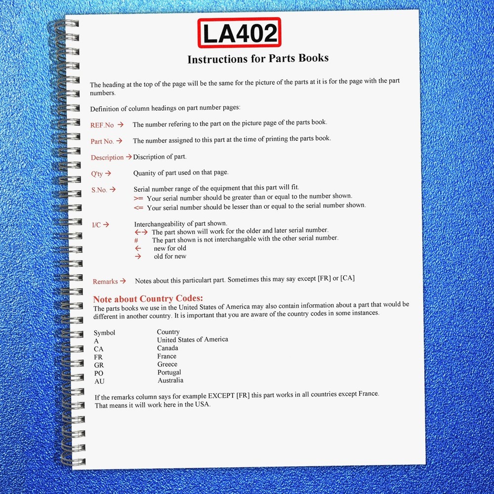 KUBOTA LA402 Loader Illustrated Parts List Manual FIXED – TOUGH FRONT & BACK