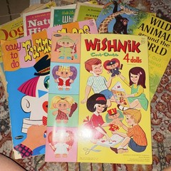 Whitman Wishnik Cut-Outs 4 Dolls Paperback Illustrated 1965 Ages 4-8
