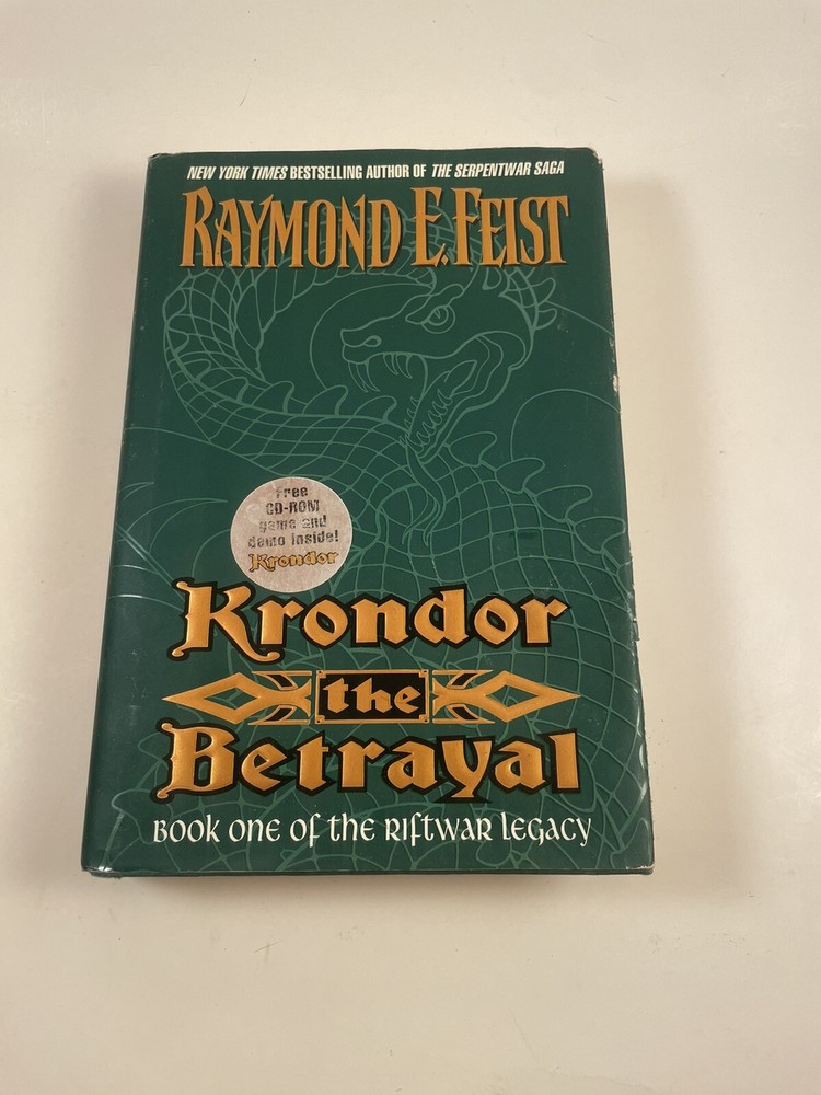 Krondor The Betrayal Raymond E. Feist Hardcover Sierra Novel Game Demo Disc