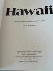 HAWAII Photography Book by David Muench & Ray Atkeson 1977