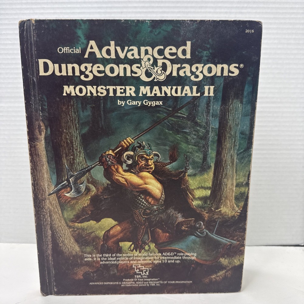 Advanced Dungeons & Dragons Monster Manual II – Gary Gygax (TSR, 1983) HC / D&D