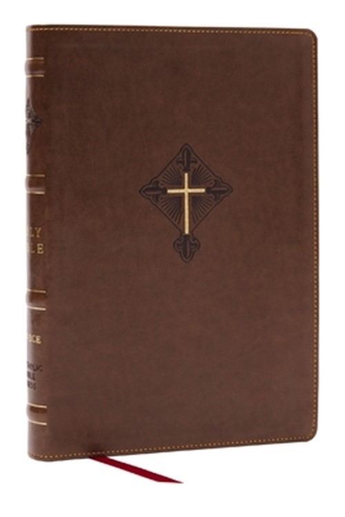 Rsv2ce, Thinline Large Print Catholic Bible, Brown Leathersoft, Comfort Print (L