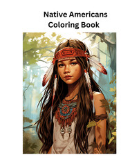 Native Americans Coloring Book for allges