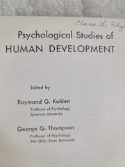 Psychological Studies of Human Development by Raymond G. Kuhlen, Raymond G. K…