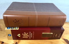 NIV Life Application Study Bible Large Print Brown Leathersoft 3rd Edition OOP