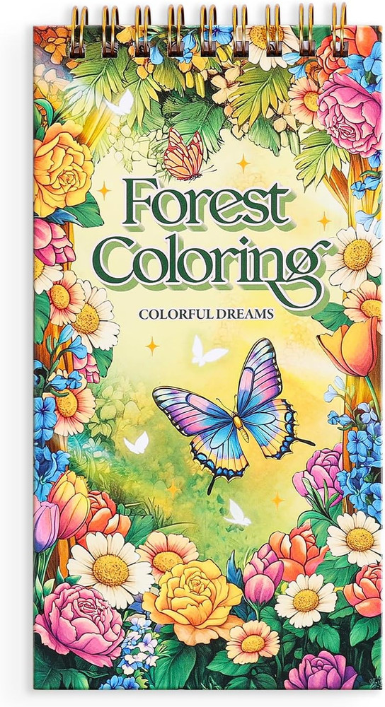 Mini Coloring for Women, 35 Pages Forest Dreams Small Coloring Books for Adults