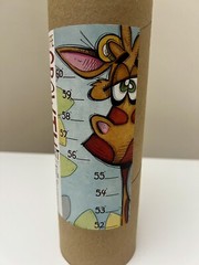 NURSERY GIRAFFE GROWTH CHART – JUNGLE ANIMALS By Eric Sturtevant Size 8”X40”