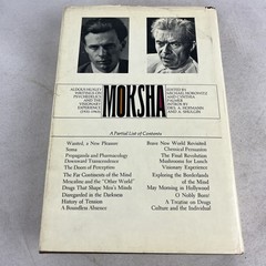 MOKSHA – WRITINGS ON PSYCHEDELICS… Aldous Huxley – HC w/DJ – 1st Ed – 1977