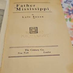 Lyle Saxon Father “Mississippi” HC 1927 1st Printing Illus Ex-Lib