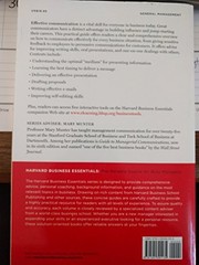 Business Communication (Harvard Business Essentials) by
