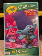 Dreamworks Trolls Crayola 18 Pages Giant Coloring Pages Book. Brand New Sealed