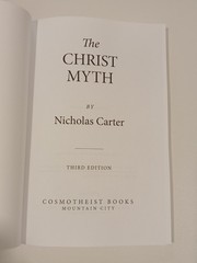 Christ Myth by Nicholas Carter PB