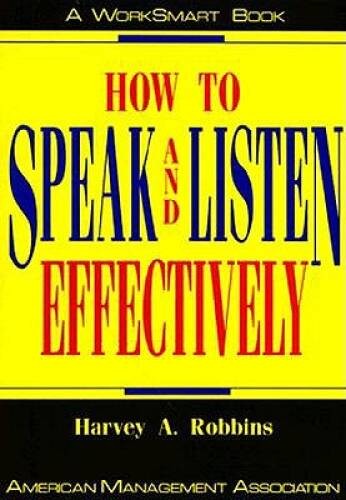 How to Speak and Listen Effectively (Worksmart) – Paperback – VERY GOOD
