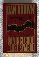 The Da Vinci Code and Lost Symbol Dan Brown Leather Hardcover Gilded Gold Edges
