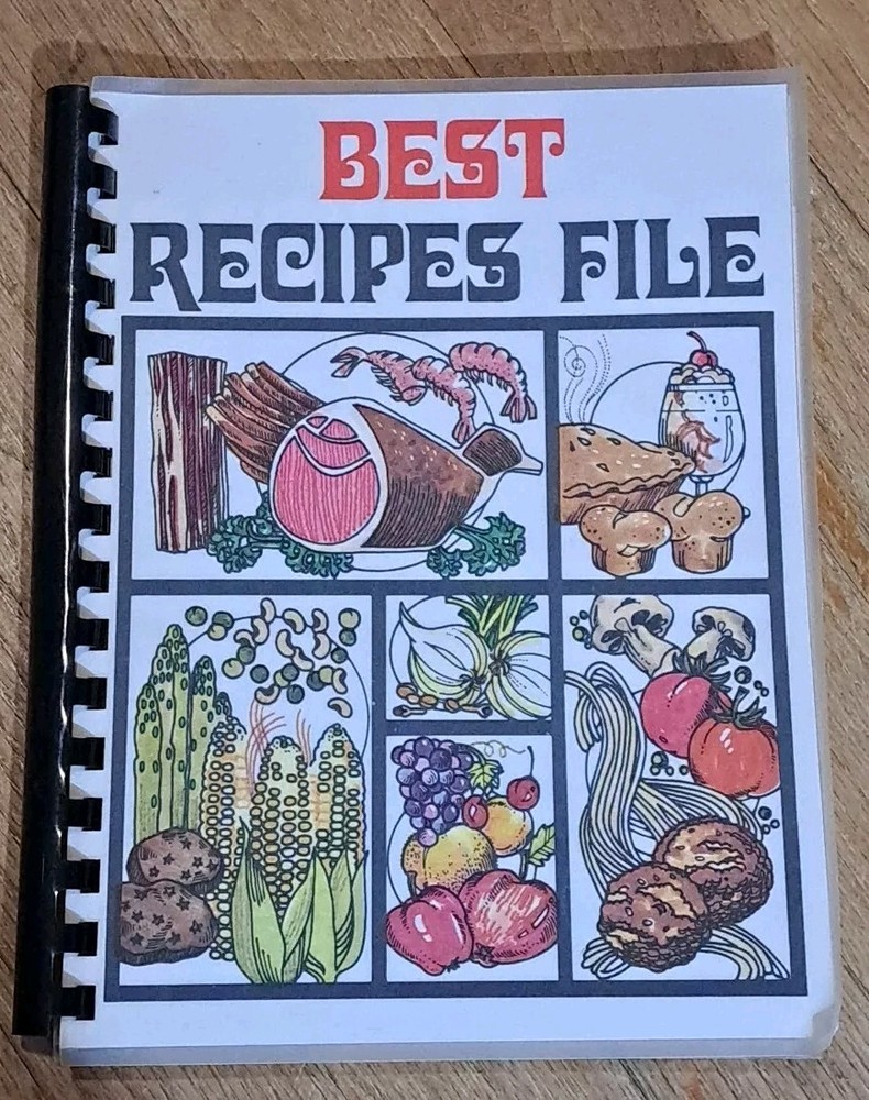 Vintage Best Recipes File Book 1973 Cook Bright of America Vintage Food Graphic