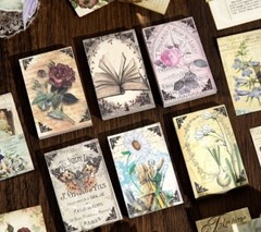 Tiny Book Filled W/ Pull Out Pictures Botany Plants Flowers 60 Pages Note Paper