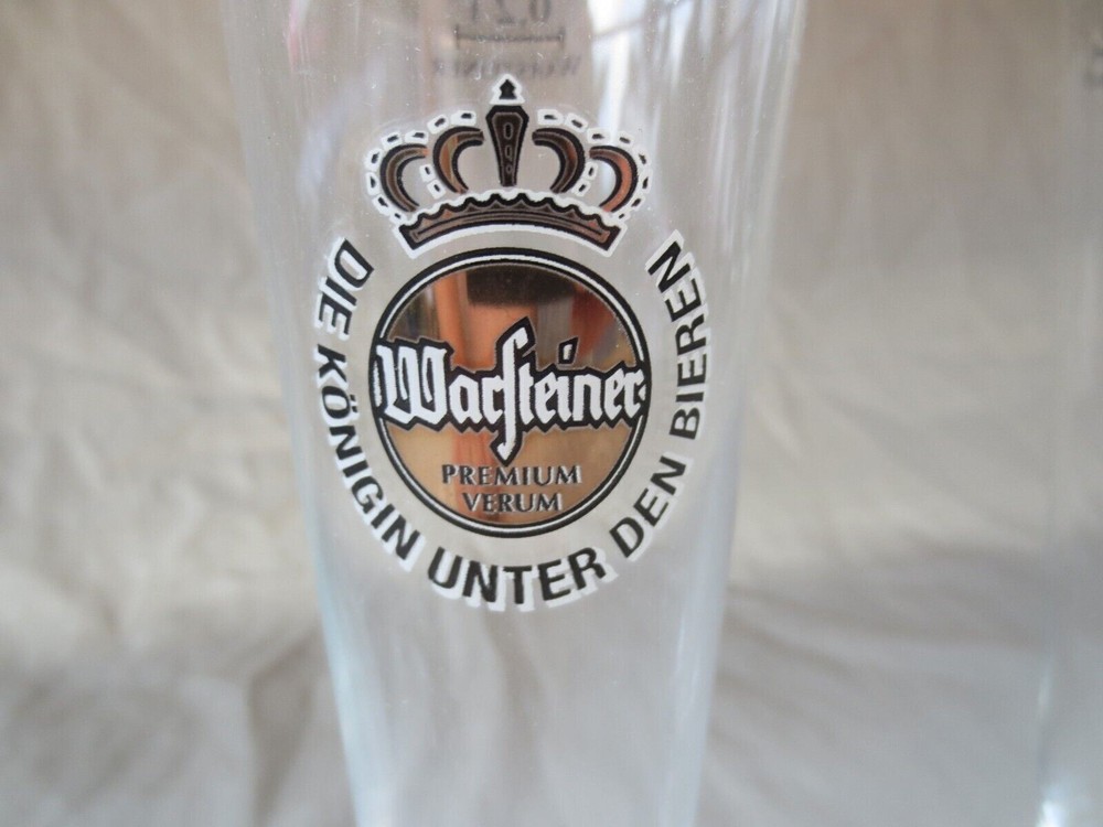 Warsteiner (Warstein) – Set of 2 – German Beer Glasses 0.2 Liter – “Tulip” – NEW