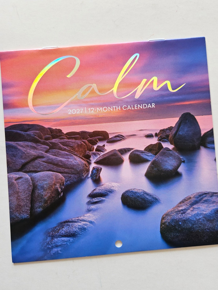 2027 / CALM Mini 12-Month Wall Calendar – 6″ x 6″ ( 6 by 6 Inches )