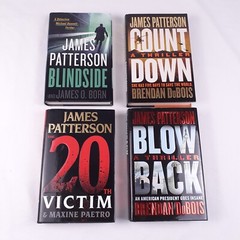 4 James Patterson HC Books Count Down Blindside Blowback The 20th Victim