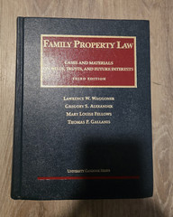 Foundation Press Family Property Law 3rd Ed HC Univ Casebook Wills Trusts 2002