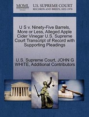 U S v. Ninety-Five Barrels, More or Less, Alleged Apple Cider Vinegar U.S. Su-,