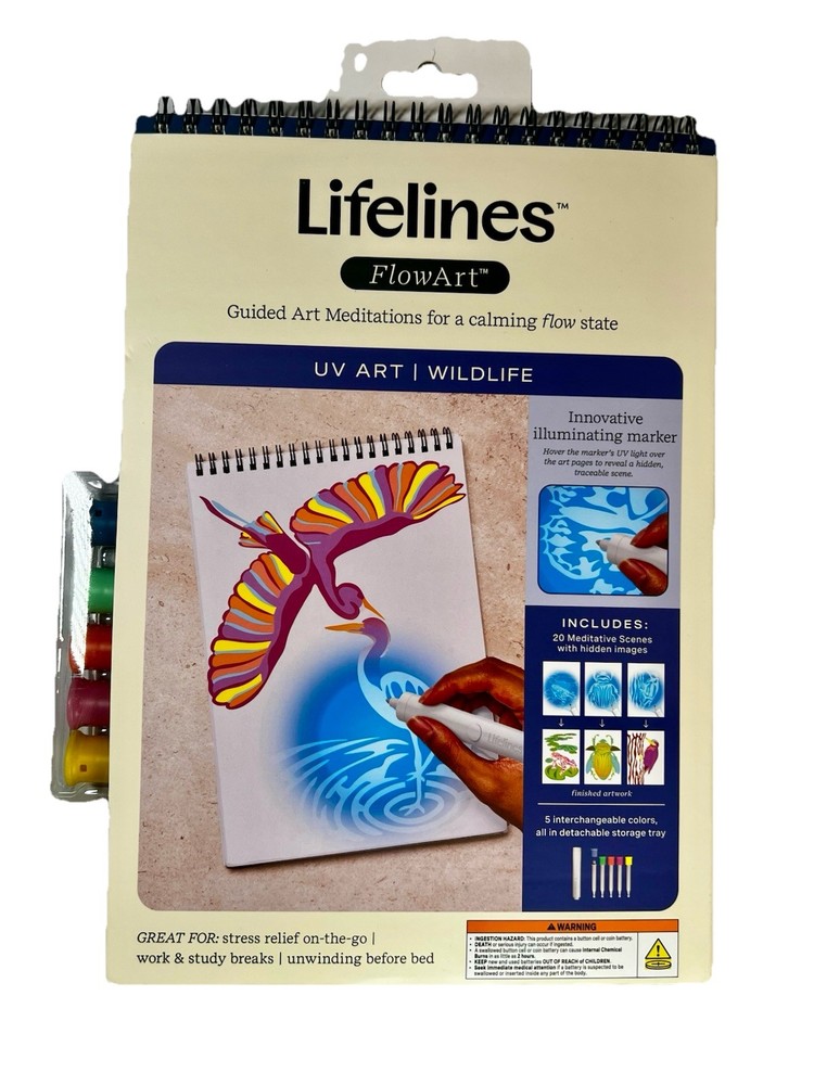 Lifelines Flow Art Uv Art Coloring Book #165006 New