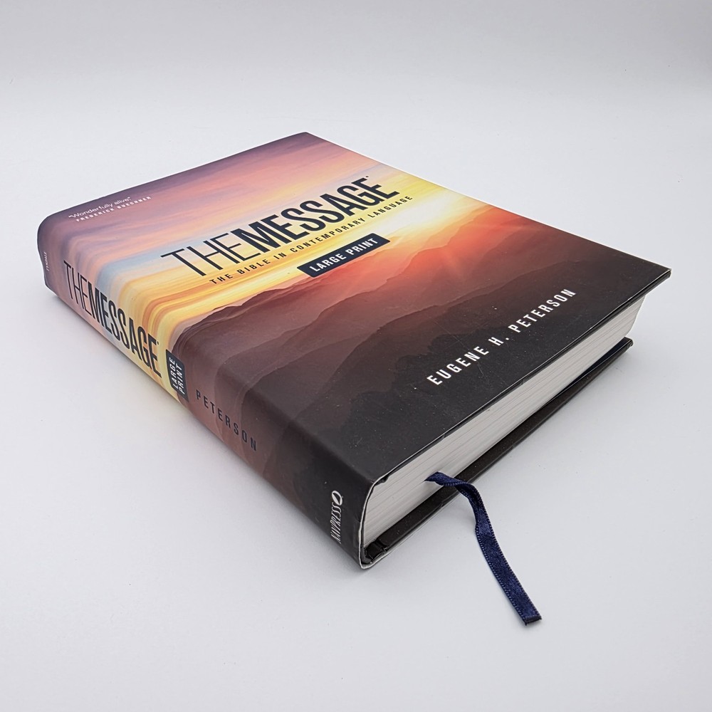 The Message Bible Large Print by Eugene H. Peterson (2002, Hardcover)