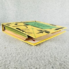 Cooking Clips Recipe File 3 Ring Binder Book Yellow Vintage UNUSED
