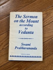 The Sermon on The Mount According to Vedanta by Swami Prabhavananda ( Hardcover)
