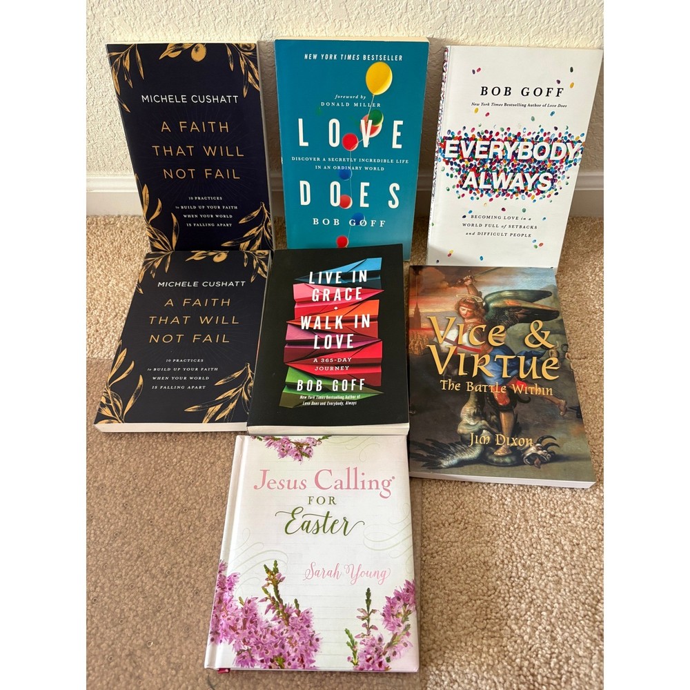 Bob Goff Sarah Young Christian Book Bundle 8pc Devotional Faith Multi Color OS