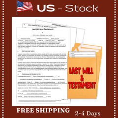 2025 Last Will and Testament Kit: Blank Legal Last Will Testament Forms Do It