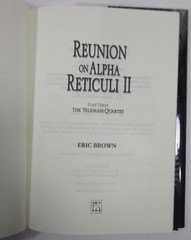 SIGNED Limited 1st ED “Reunion on Alpha Reticuli II” Eric Brown PS HARDBACK DJ