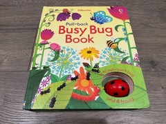 USBORNE PULL-BACK BUSY BUG BOOK By Fiona Watt & Ben Mantle ~ LADYBUG