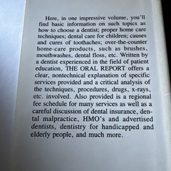 JERRY TAINTOR Oral Report, Consumer’s Commonsense Guide to Better Dental Care