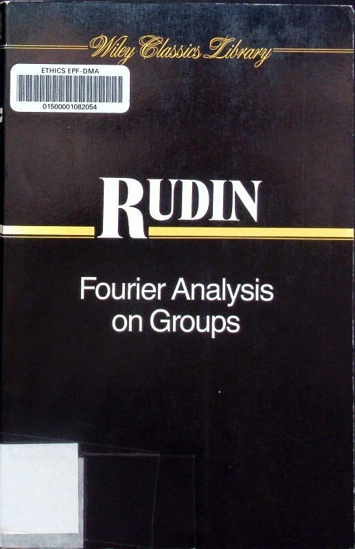 Fourier analysis on groups Walter Rudin. Interscience tracts in pure and 2507665