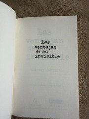 Las Ventajas de ser Invisible por Stephen Chbosky – Ed. Español
