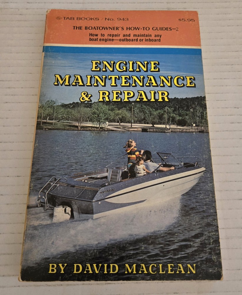Engine Maintenance & Repair by David Maclean Book Boating Boat Owner