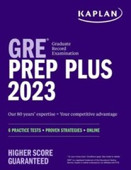 GRE Prep Plus 2023: 6 Practice Tests Proven Strategies Online (Kaplan – GOOD