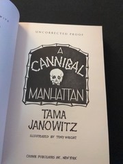 Uncorrected Proof Cannibal in Manhattan by Tama Janowitz PB ARC