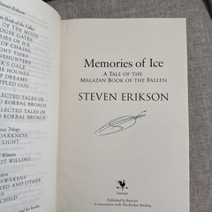 Steven Erikson (Signed) The Broken Binding Malazan Book of the Fallen 1-3 1st