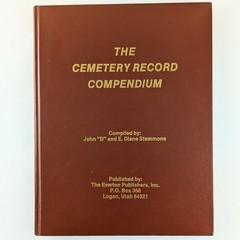The Cemetery Record Compendium (1979) Genealogy Research, Historical Records