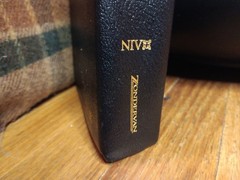 NIV Study Bible Zondervan Black Leather Vintage 2002 Great Condition vtg