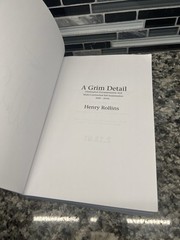 Henry Rollins A Grim Detail Book Signed OOP Rare Autograph Paperback Yellow