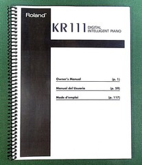 Roland KR-111 Owner’s Instruction Manual: 186 Pages & Protective Covers!