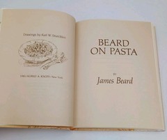 Beard on Pasta James Beard 1983 First Edition Hardcover Alfred A. Knopf Cookbook