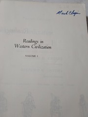 READINGS IN WESTERN CIVILIZATION Vol 1. 4TH. ED. KNOLES & SNYDER (1968,TPK) HZ6