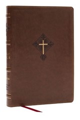 RSV2CE, Thinline Large Print Catholic Bible, Brown Leathersoft, Comfort Print by