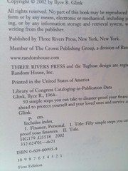 50 Simple Steps You Can Take to Disaster-Proof Your… (1st Ed, Signed)