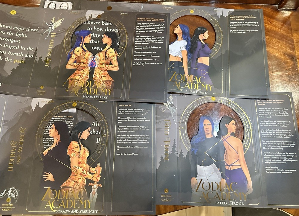 Zodiac Academy, Hard Cover Book Covers 5–8 ￼
